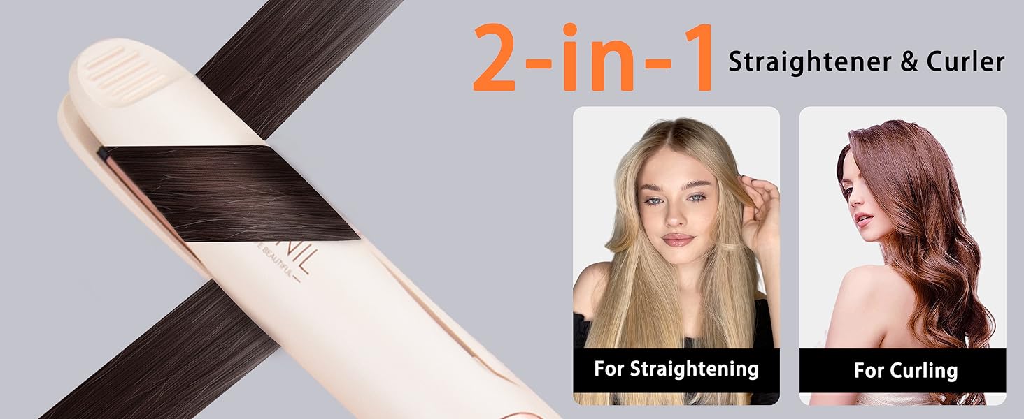 Випрямляч для волосся ANGENIL Pro Ceramic Twist 2-в-1 рожевого кольору: випрямлення, завивка, хвилі. З термостійким килимком