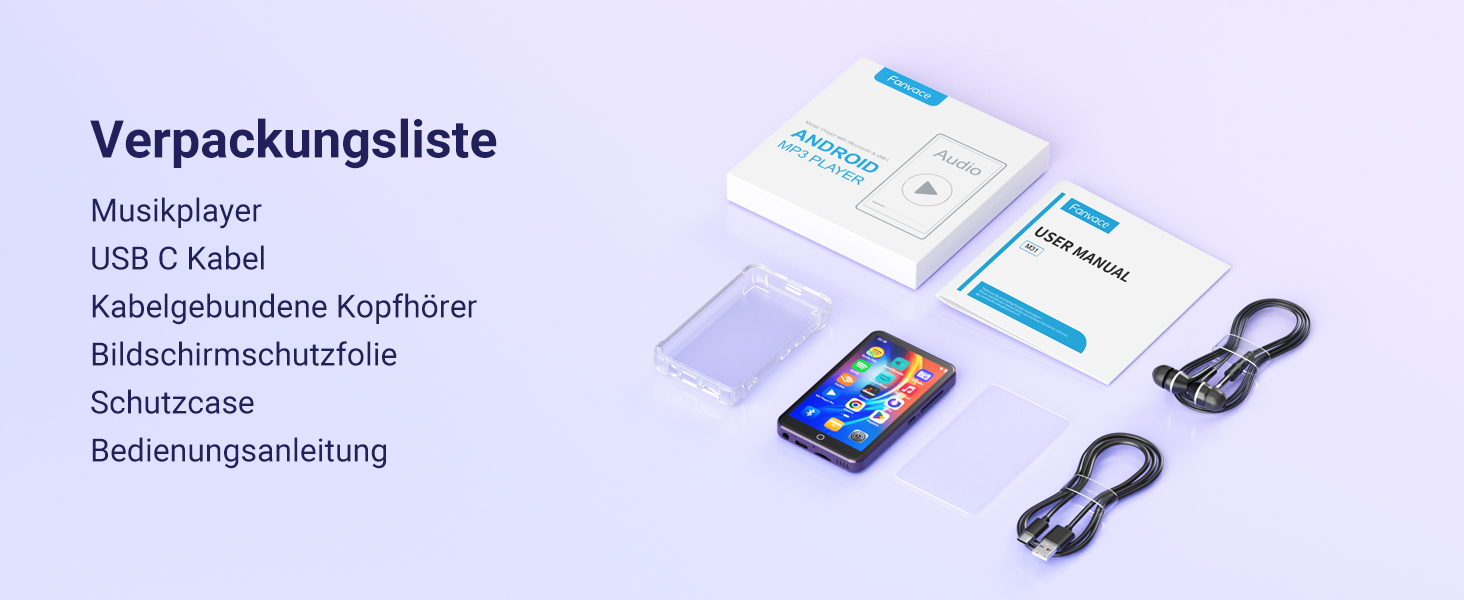MP3 плеєр 16GB з Bluetooth та Wi-Fi, Android плеєр MP3/MP4 з 4