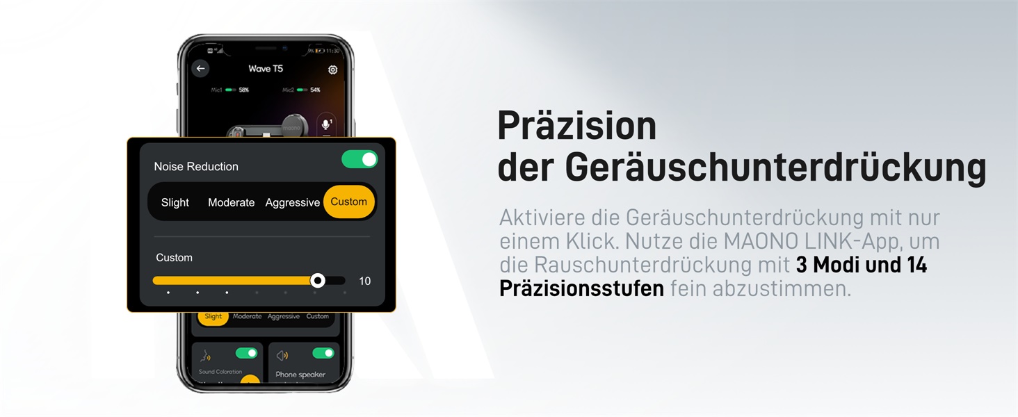 MAONO Бездротовий петличний мікрофон Wave T5 USB-C для iPhone 15/16, Android: 48kHz/24Bit, 30 годин роботи, шумозаглушення, 300м радіус дії