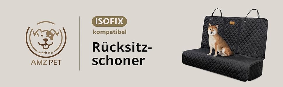 Захисний чохол на сидіння автомобіля для собак AMZPET (122 см) – Водостійкий, антиковзний та стійкий до подряпин – Міцний – 56 x 45 x 122 см. Підходить для маленьких автомобілів (купе або хетчбек). Універсальний, сумісний з Isofix