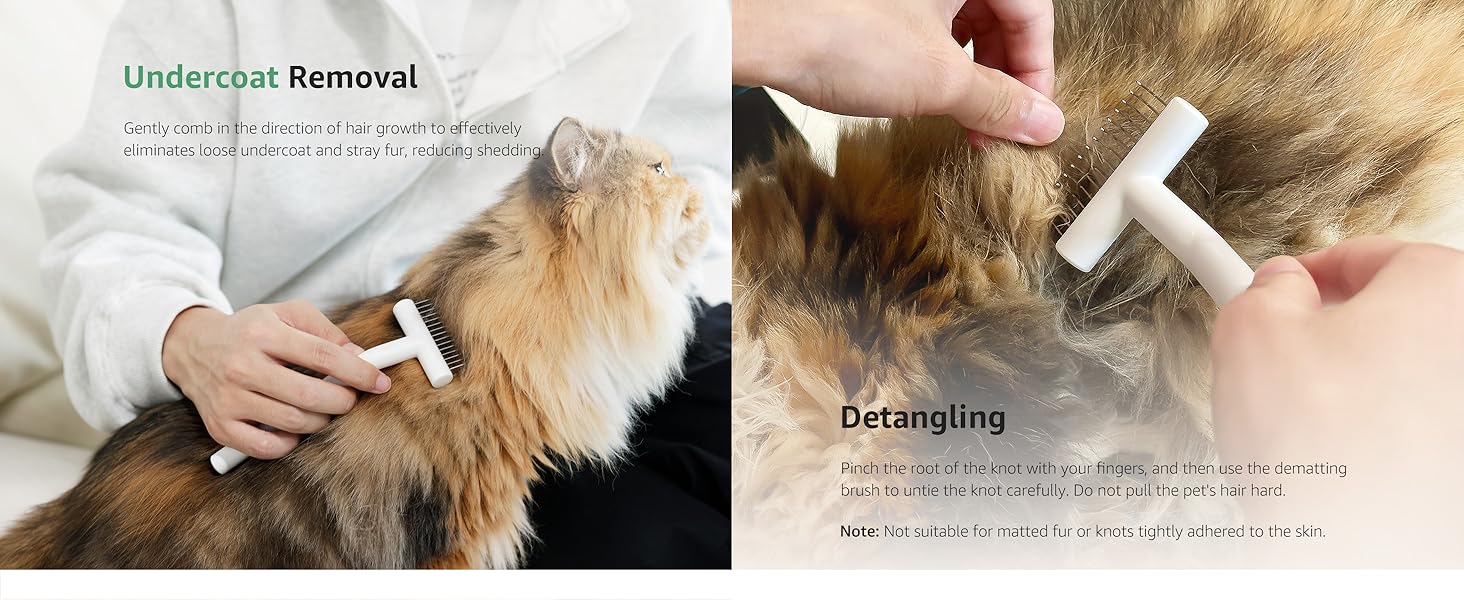 PawRake – щітка для котів та собак на вигляд копалки, для видалення підшерстка, для середньої та довгої шерсті, для комфортного догляду за шерстю