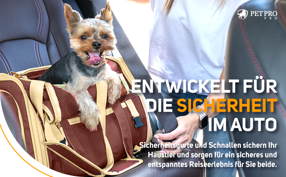 Транспортна переноска для котів та собак, переноска для маленьких собак та котів, коричнева (42 x 29 x 28 см)