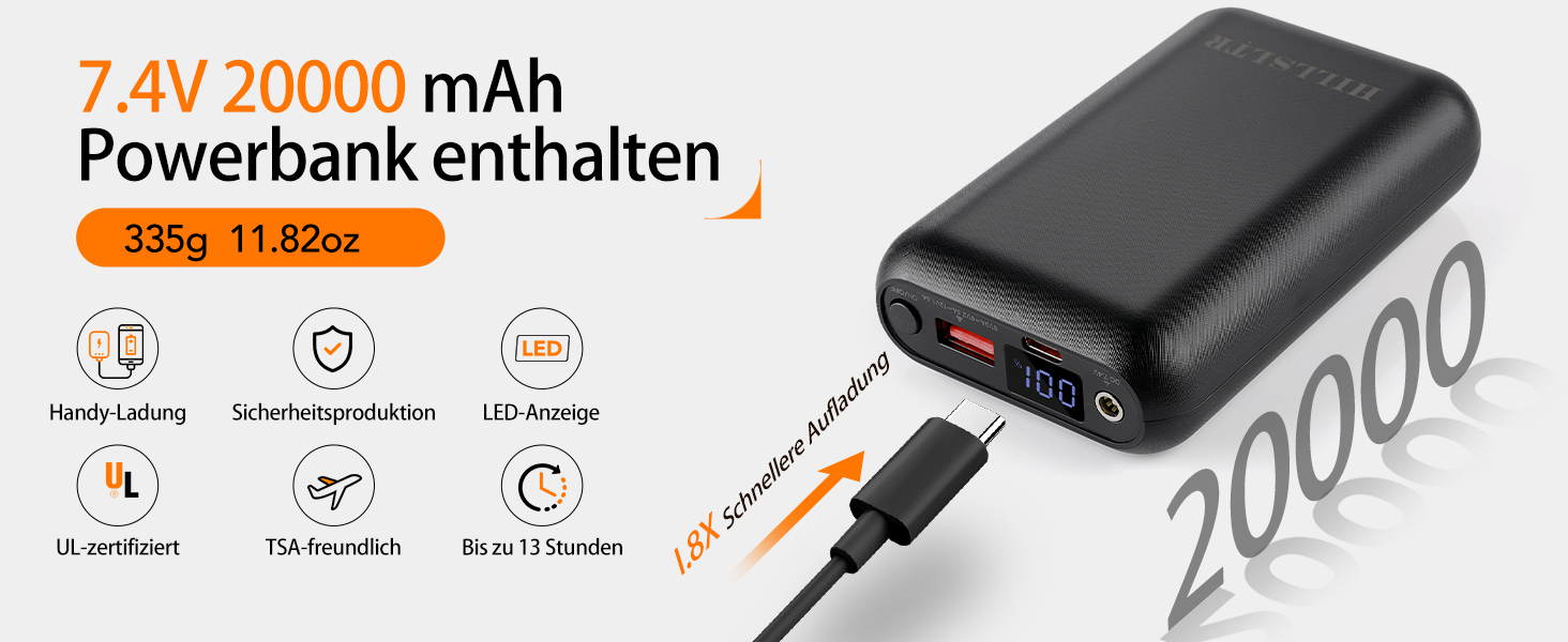 Електрична гріюча жилетка для чоловіків з акумулятором 20000mAh, 8 зон нагріву та 3 рівня температури, для активного відпочинку, чорна