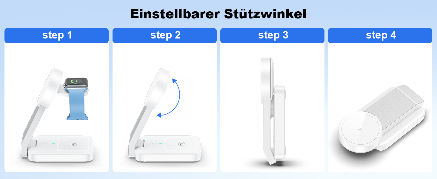 3-в-1 Станція Бездротової Зарядки: iPhone, Apple Watch, AirPods (Біла)