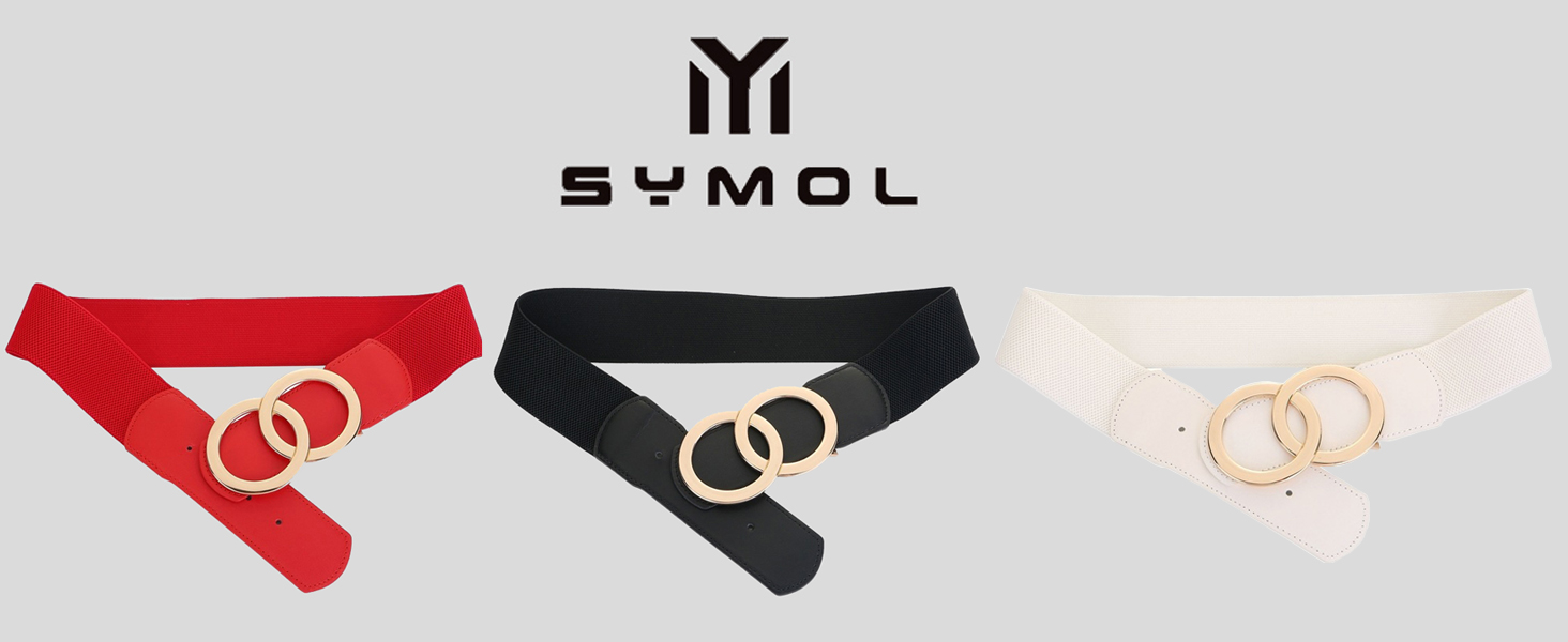 Жіночий еластичний пояс шкіряний 5 см, регульований 70-160 см, чорний, для суконь