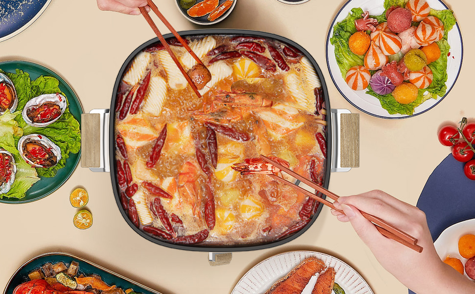 Електричний хот-пот Audecook 2.5L: мультиварка для 1-3 осіб з антипригарним покриттям (бежевий)