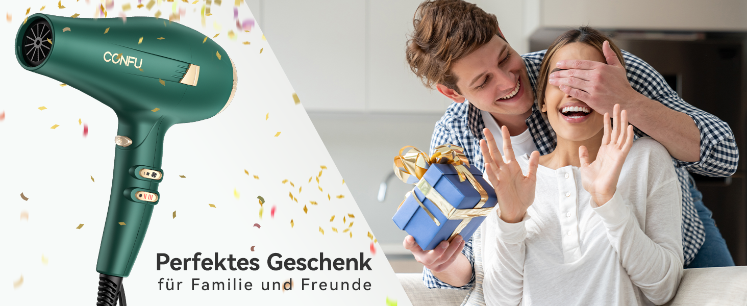 Професійний іонізатор для волосся Föhn: Швидкий фен з іонізацією, 3 режими нагріву, 2 швидкості, насадка-дифузор, 2400W, для дому та салону