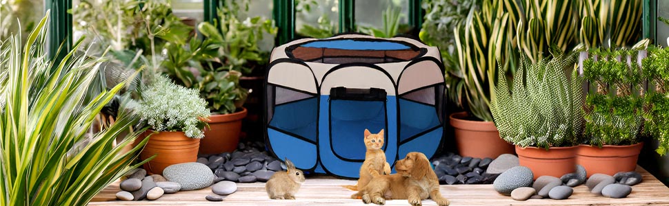 Клітка-забіг для цуценят та котів 114x114x59 см, клітка для тварин в квартиру, забіг для собак та котів, вольєр для кроликів та інших дрібних тварин (сірий)