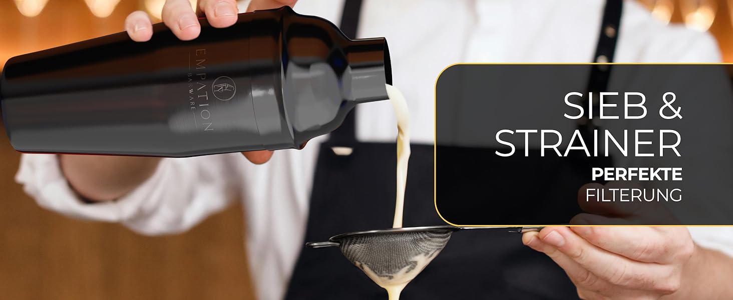 Набір для коктейлів Schwarz: 14 предметів, шейкер Cobbler 700мл, аксесуари та рецепти. Ідеальний барний набір для початківців та професіоналів.