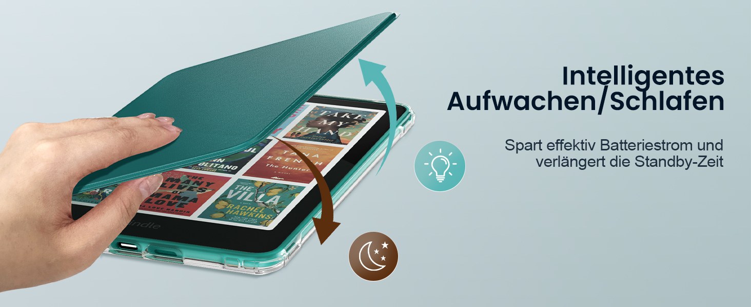 Чохол для Kindle Paperwhite 12 (2024) та Kindle Colorsoft (2024/2025) MoKo, Denim, Чорний, Магнітний, з авто-вимкненням