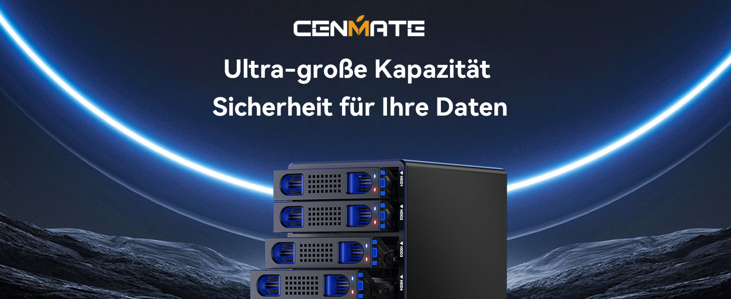 Зовнішній корпус для HDD/SSD CENMATE 806TC, 2 слоти 2.5/3.5 SATA, 10Gbps, алюміній, з охолодженням, USB 3.2 A/C, Hot Swap