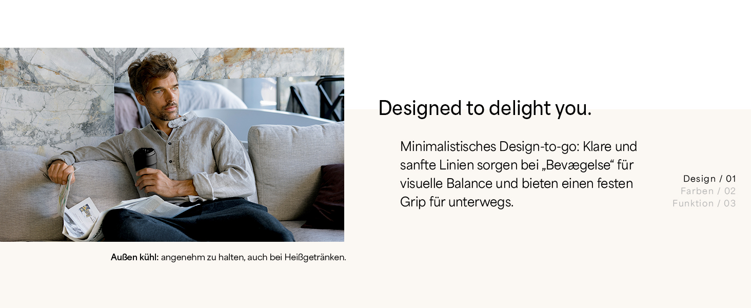 Термокружка LARS NYSØM 380 мл - термокружка для кави та чаю з нержавіючої сталі | З ізоляцією, без витоку, для подорожей | Berry Red/Carbon Black