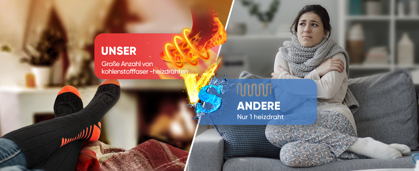 Гріючі шкарпетки з керуванням через додаток, 5000mAh, 5V, 3 режими нагріву, 360° нагрів, для жінок та чоловіків, для катання на лижах та полювання, середнього розміру