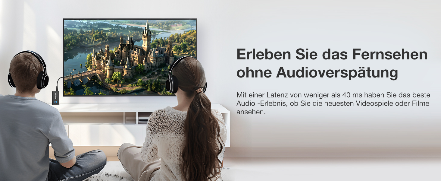 BlitzMax Bluetooth 5.2 Передавач/Приймач Bluetooth, 2-в-1 Аудіо Адаптер, Mini 3.5mm, Портативний, Dual Link для ПК, TV, Авто, Авіації та Динаміків