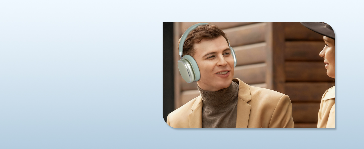 Навушники бездротові Bluetooth 6.0 NC95 з шумозаглушенням, поворотним регулятором, 120+ годин роботи, EQ налаштування через додаток, зелені для подорожей та спорту