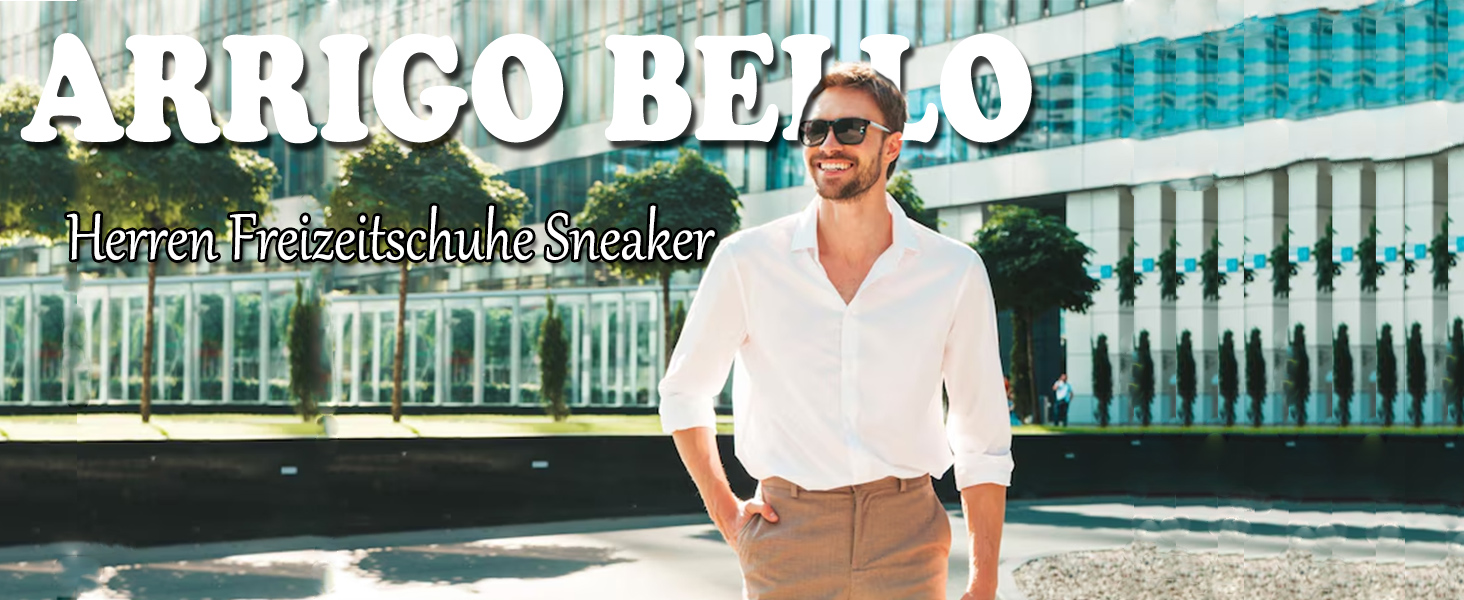 ARRIGO BELLO Кросівки для чоловіків: стильні та зручні для прогулянок та спорту. Матеріал: штучна шкіра PU. Розміри 41-46. Сірий колір (Grau004).
