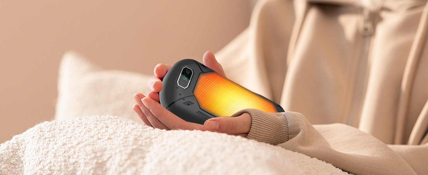 Електричні грілки для рук 2 шт., 6000 мАг, перезаряджувані, магнітні, 3 режими нагріву, USB, для жінок, чоловіків, дітей