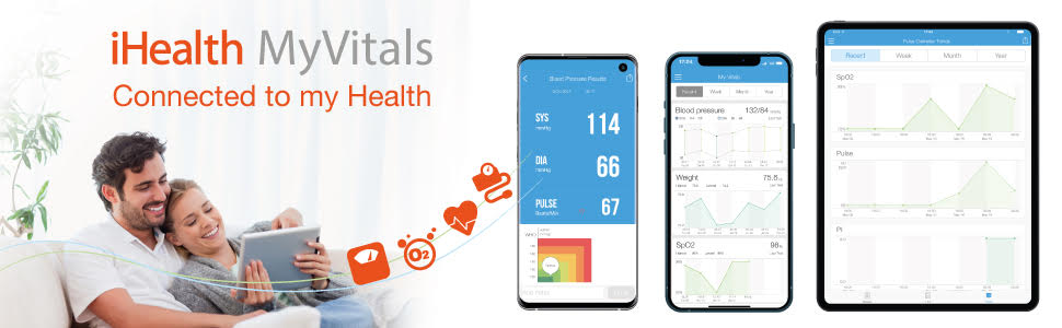 iHealth Тонометр на плече з Bluetooth, універсальна манжета, сумісний з Apple та Android