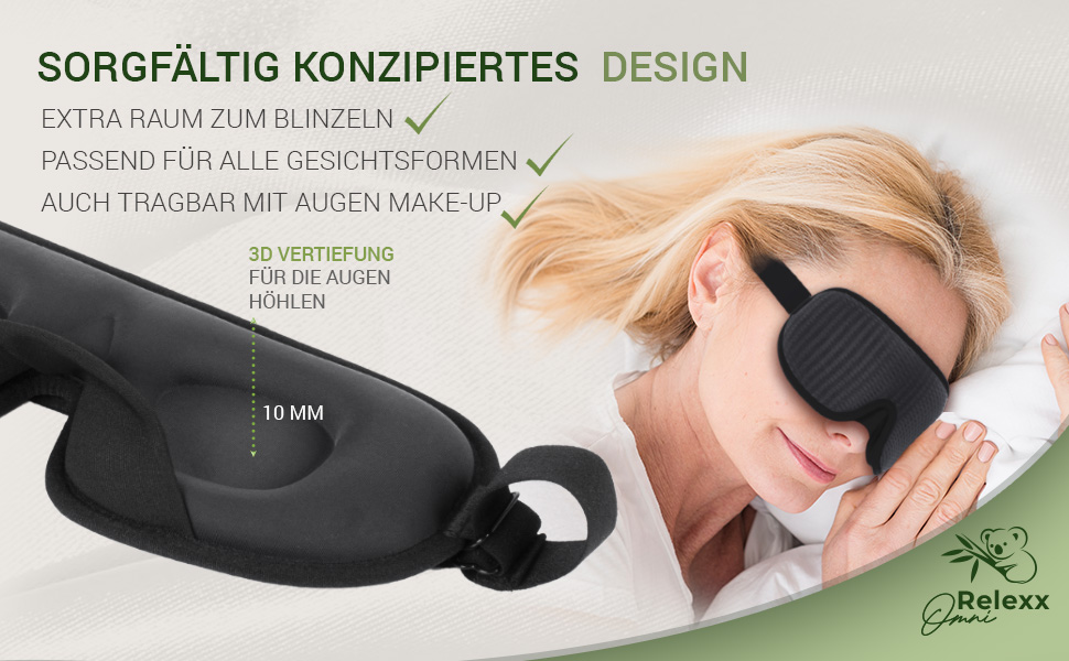 Сонна маска для жінок – дихаюча маска для сну – зручна та м'яка – блокує світло – для подорожей – 3D-поглиблення для очей – з memory foam (рожева)