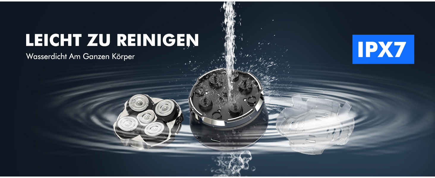 Електричний гоління голови Etrobot Glatzen Rasierer для чоловіків - вологостійкий, 5D, з LED-дисплеєм, MOJO 1 Wireless