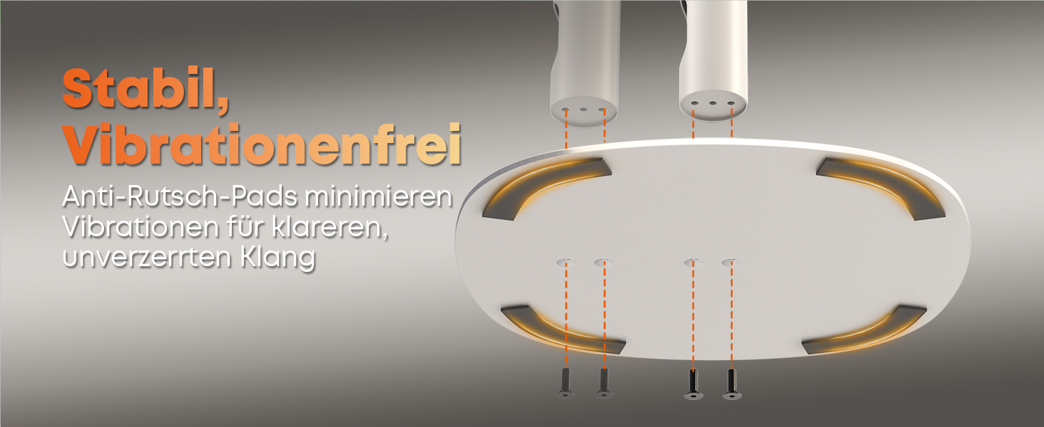 Регульовані підлогові стійки для акустики Sonos Era 100 та Era 300. Висота 74-99 см, міцна база, максимальне навантаження 5 кг (білий)