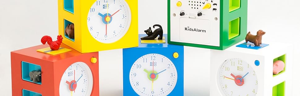 Дитячий будильник KOOKOO KidsAlarm синій з 5 звуками тварин ферми та реальними записами