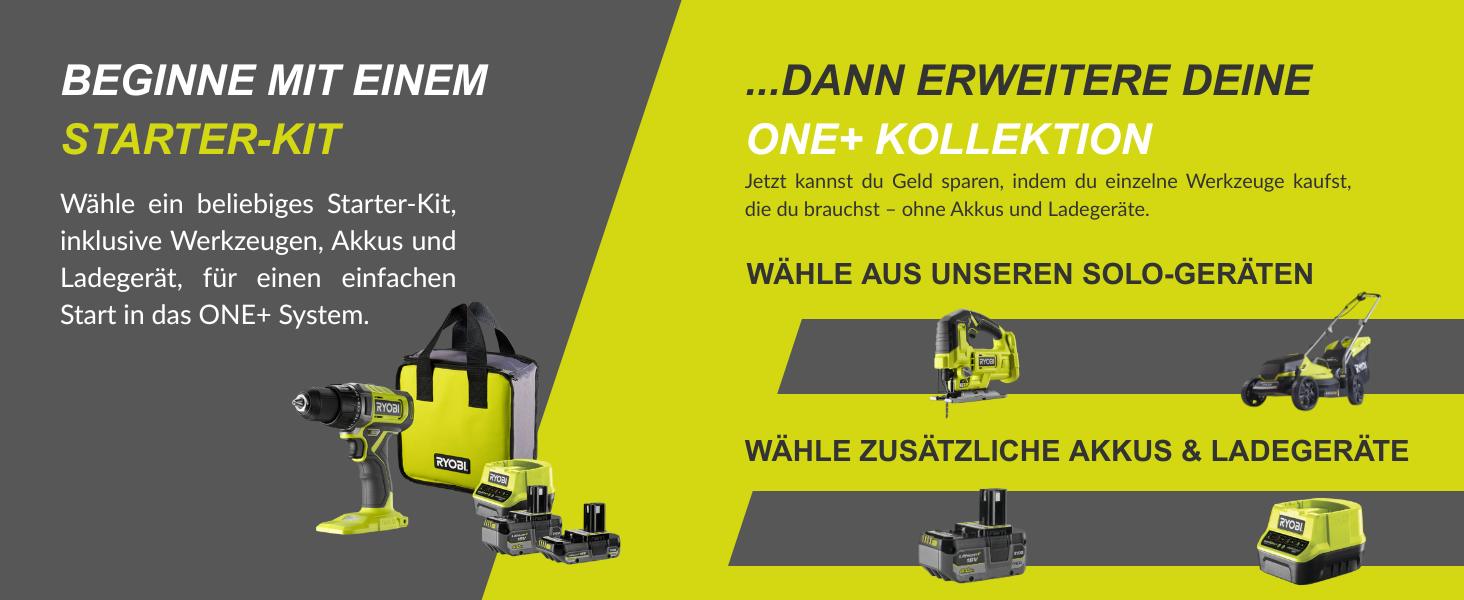 RYOBI 18V ONE+ акумуляторний дриль-шуруповерт R18DD3-0 (50Nm крутний момент, 2 швидкості, патрон 13 мм, LED-підсвічування, без акумулятора та зарядного пристрою)