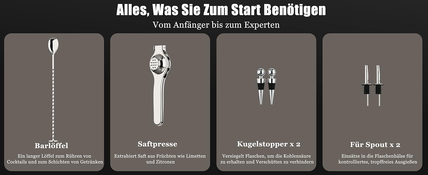 Набір для коктейлів 700 мл, 25 предметів: професійний шейкер, барменський набір з нержавіючої сталі, дерев'яна підставка для приготування напоїв