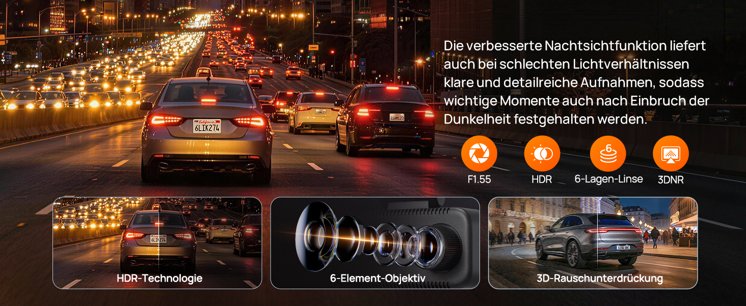 Автомобільний відеореєстратор 70mai A810 Lite 4K з Wi-Fi 6, передня та задня камери, чорний (Carbon Black)