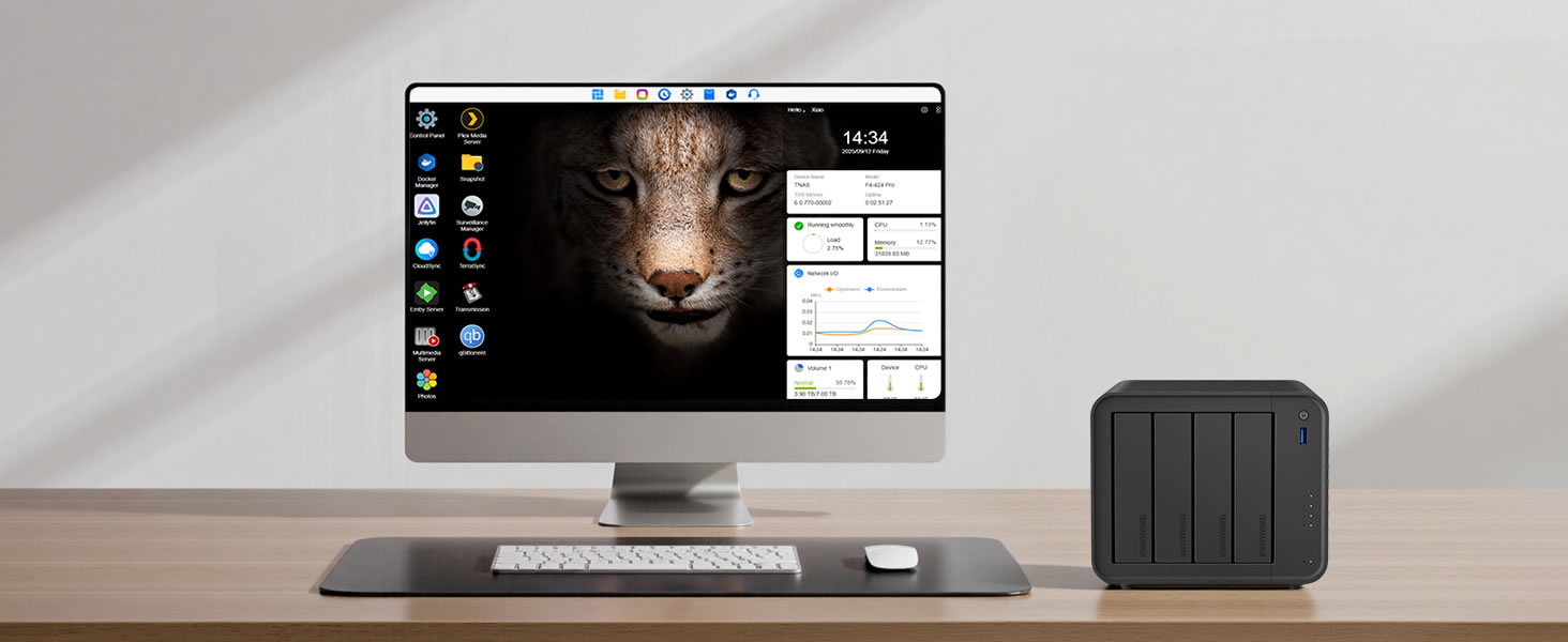 TERRAMASTER F2-425: 2-Bay NAS з Intel x86 Quad-Core CPU, 4 GB RAM, 2.5 GbE LAN – Мережевий сховище для дому (без жорсткого диска)