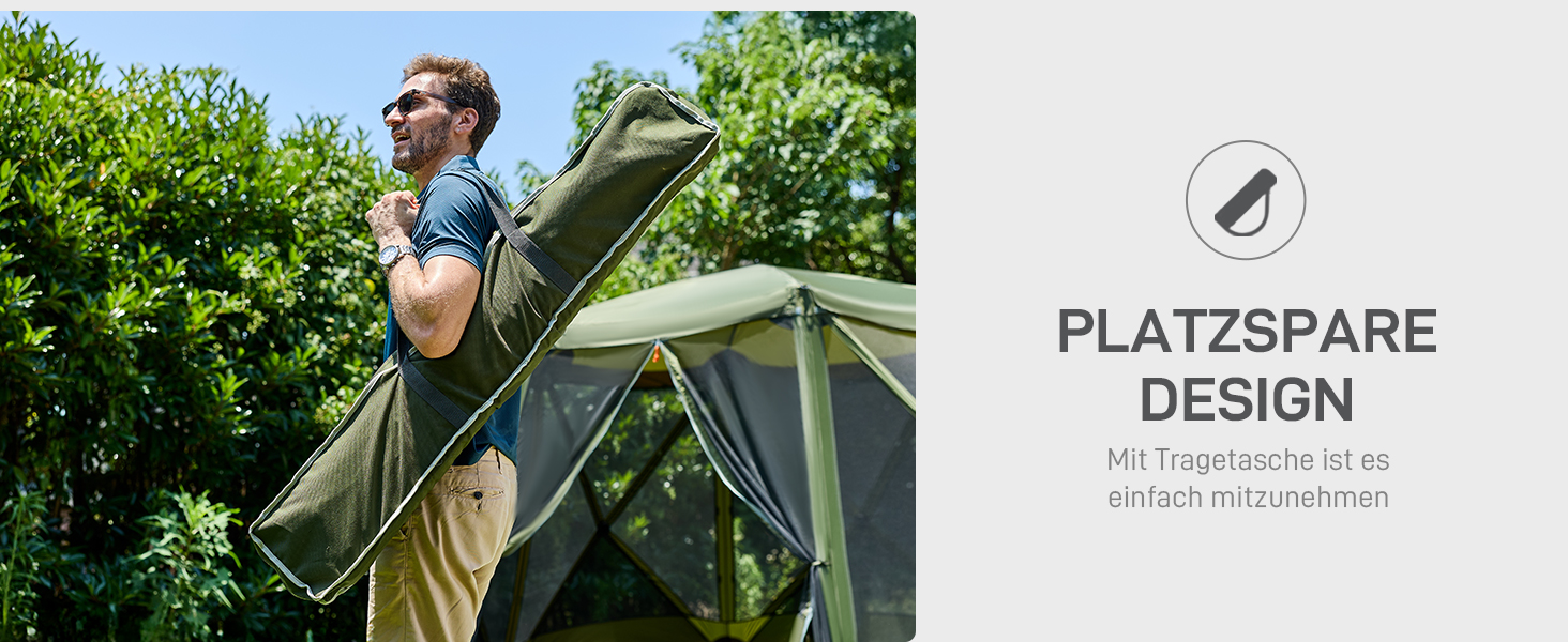 Розкладне ліжко EVER ADVANCED для кемпінгу та відпочинку: 214x106 см, 300 кг, чорне