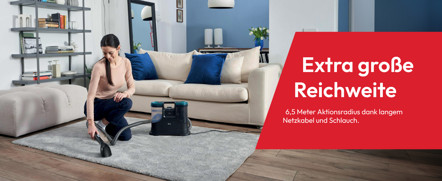 Очисник килимів та м'яких меблів Hoover HS5 - миття та сушка, 1.5л бак, 400W, для дому та тварин, преміум