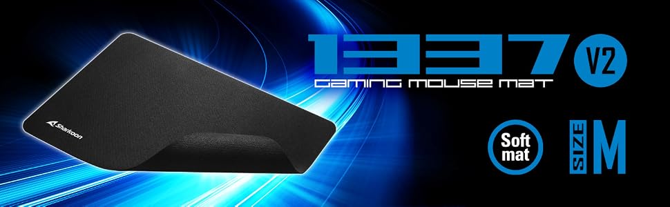Ігровий килимок для миші Sharkoon 1337 Gaming Mat V2 XXL, водовідштовхувальний, 280 x 195 мм