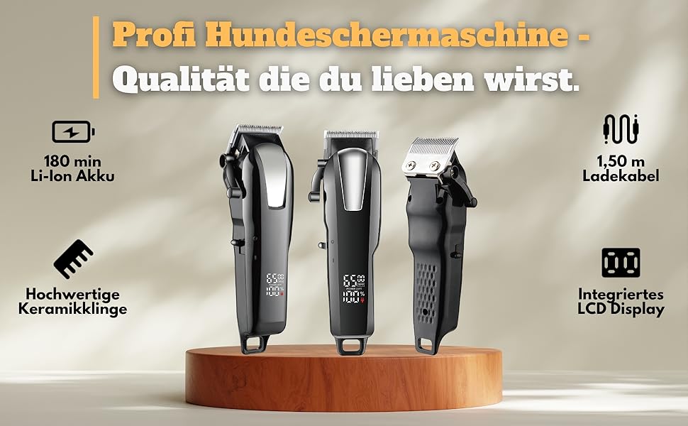 Професійна тиха машинка для стрижки собак, котів та коней – тримає щільне хутро. Машинка для стрижки собак, триммер, вистригувач. 3 години роботи від акумулятора