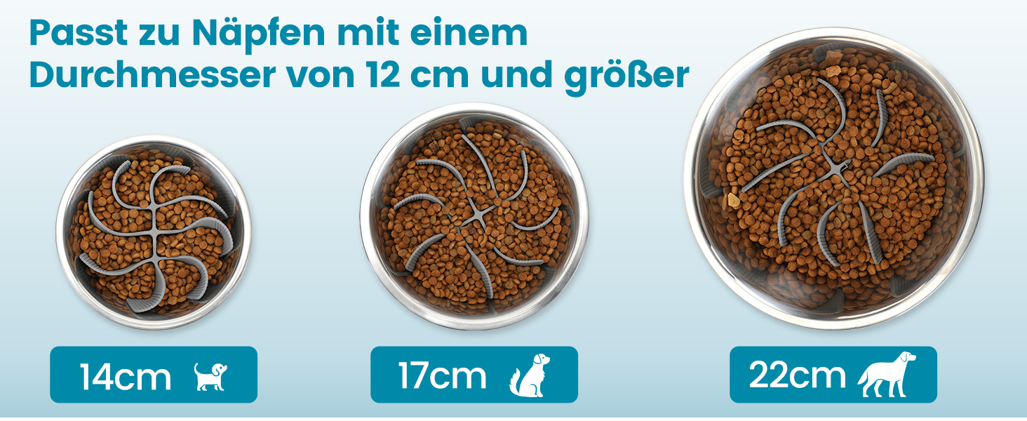 PETTOM Набір з 2 мисок для собак з нержавіючої сталі з антизаковтуванням, 2-в-1, об'єм 1560 мл, з антиковзним силіконовим дном, Ø21 см. Підходить для великих та середніх собак
