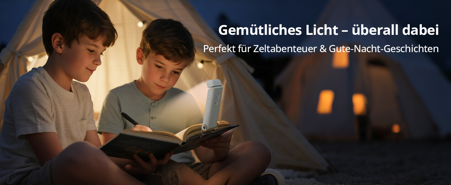 LED Кліпса-лампа для читання Nixtrve: 3 режими, 5 рівнів яскравості, USB-C, таймер, захист очей