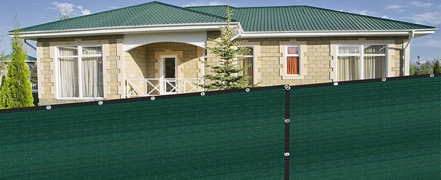 Захисна сітка BeGrit для паркану 2x5 м, зелена, HDPE, вітрозахисна, UV-захист, 90% затінення, з отворами та кабельними стяжками