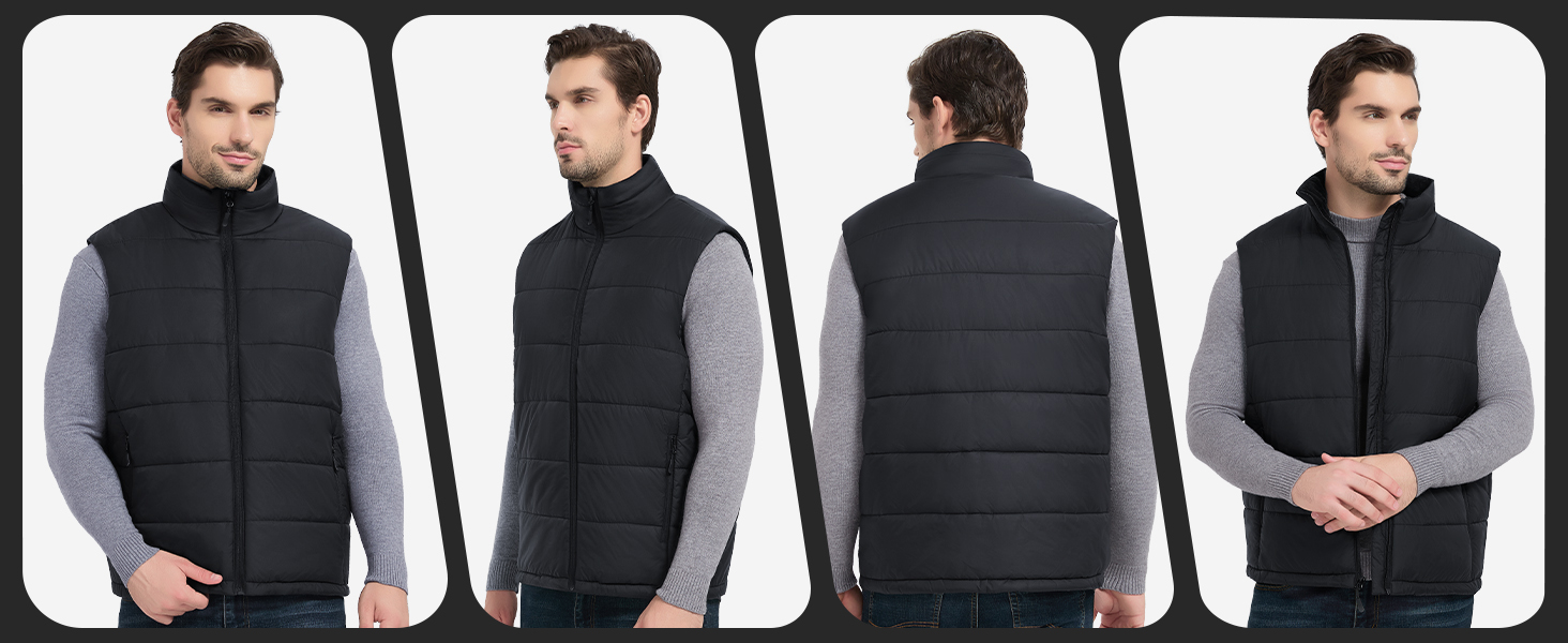 Гріюча жилетка для чоловіків та жінок з Powerbank 18400mAh, 10 зон нагріву, для кемпінгу, мотоциклів, катання на лижах, чорна, розмір L