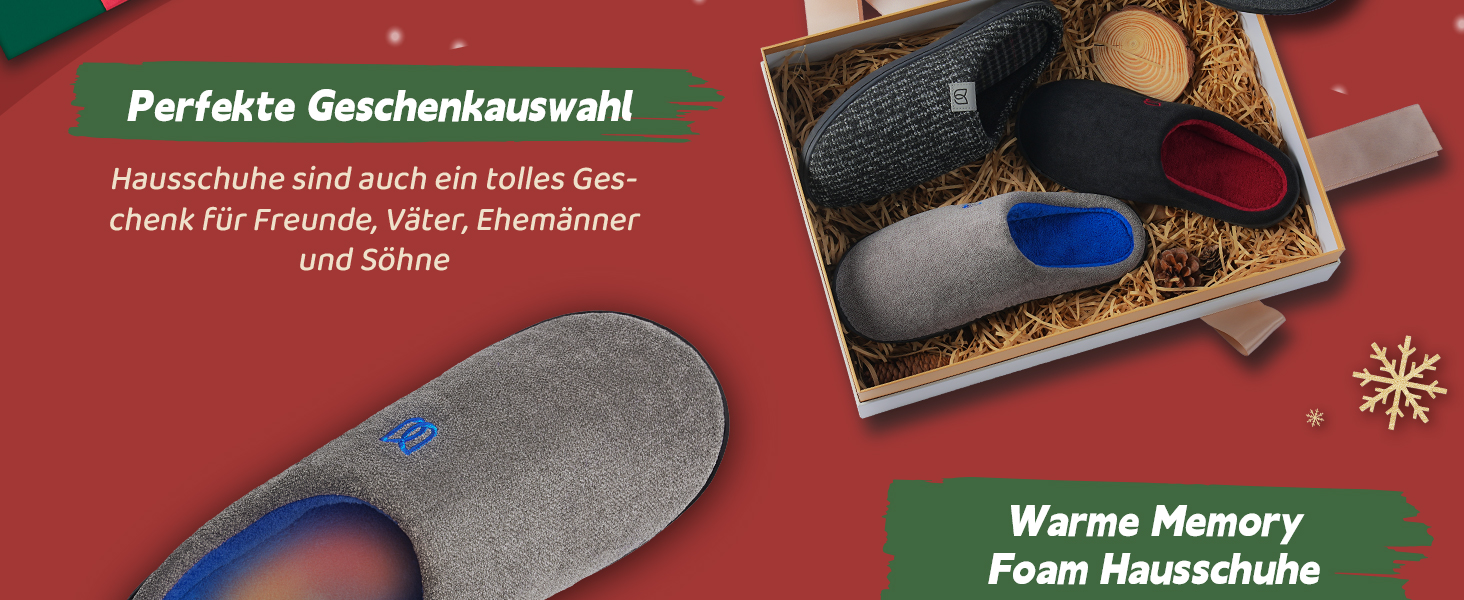 Тапочки для дому WateLves з Memory Foam для жінок та чоловіків, сірі та блакитні, 42/43 EU