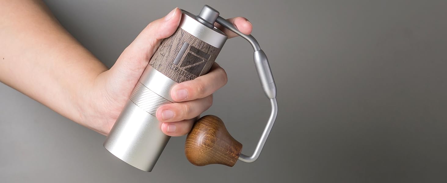 Кавомолка ручна 1Zpresso Q Heptagonal, компактна, для подорожей, з нержавіючою сталею, регулювання ступеня помолу