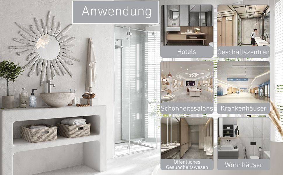 Скляний диспенсер для мила 500 мл з хвильовим дизайном для ванної кімнати та кухні, з чорним насосом, дерев'яними етикетками та воронкою (Charcoal, сірий)