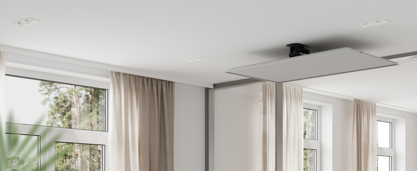 RICOO Swivel TV Ceiling Mount - Adjustable for 13-33 inch TVs, VESA 200x200, Flat/Curved/OLED Smart TVs, Adjustable Tilt & Rotate