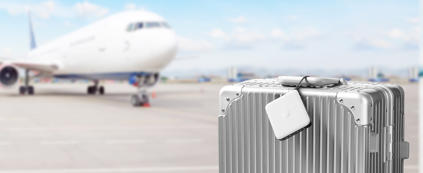 Power Bank VRURC 20000mAh з кабелем: компактний, швидка зарядка, 4 виходи, LED-дисплей, блакитний. Сумісний з iPhone, Huawei, Samsung.