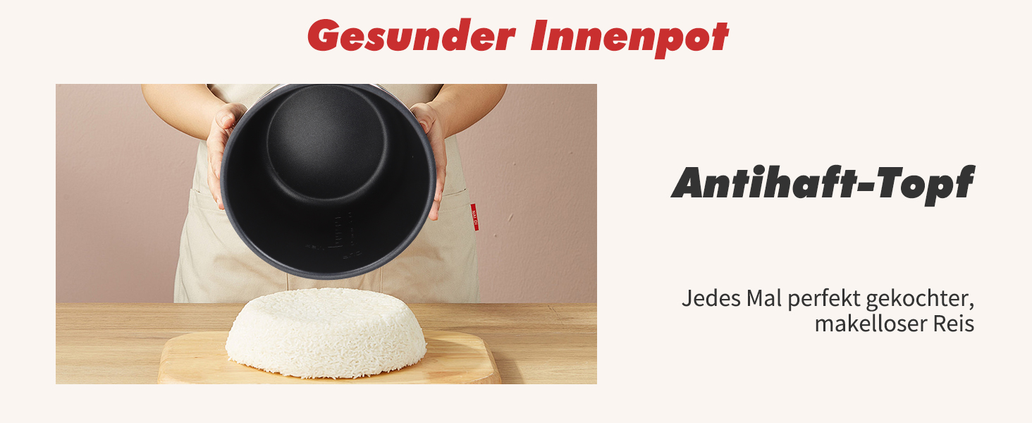 Мультиварка Aigostar Panda 5.5л, 7-в-1, 14 програм, LED-дисплей, 1000W, антипригарне покриття