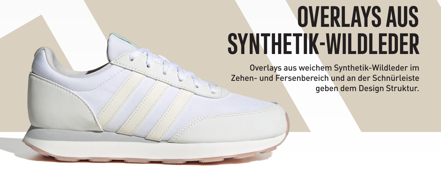 Кросівки Adidas Run 60s 4.0 для чоловіків, 43 1/3 EU, білий, чорний, білий