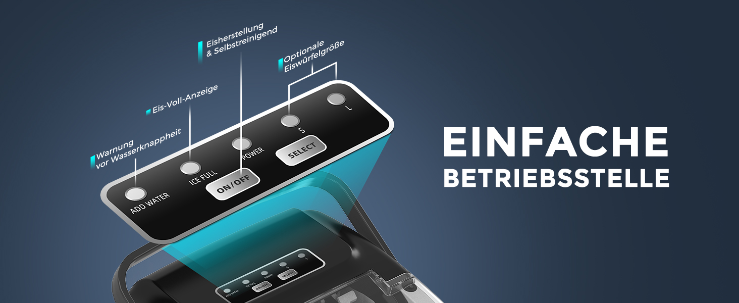 Машина для приготування льоду Ecozy: компактна, самоочисна, 9 кубиків за 6 хвилин, 12 кг/24 години, для дому та вечірок