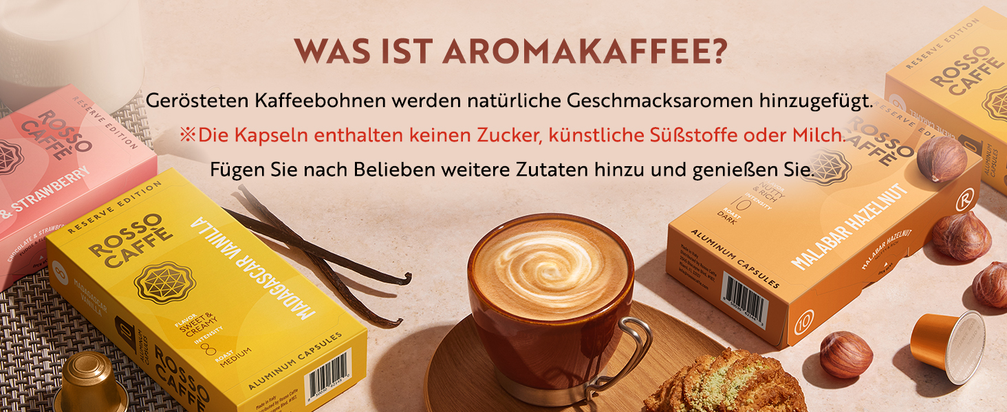 Капсули ROSSO CAFFÈ Nespresso Reserve Edition (80 шт.) - 8 сортів преміум еспресо, суміш, сумісні з Nespresso, Made in Italy