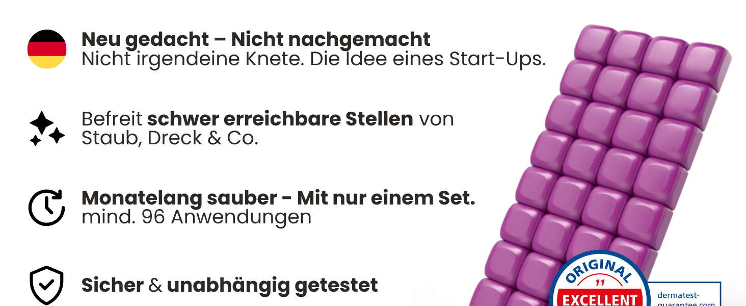 Клейка губка для чищення телефону та навушників STIKKI - професійний набір для чищення з щітками та інструментом для роз'ємів USB-C та Lightning. Чистить важкодоступні місця, сумісний з Airpods, iPhone та іншими пристроями.