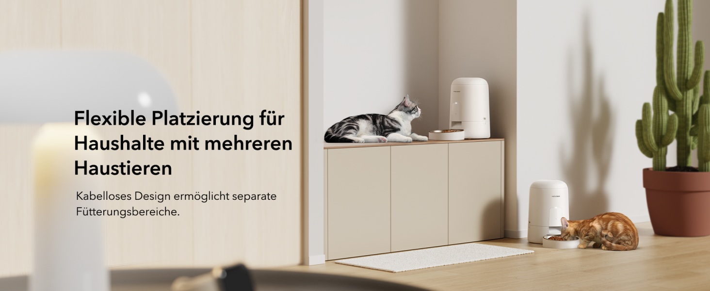 Автоматичний годівниця для котів PETLIBRO з Wi-Fi, 2.4G, акумулятор 30 днів, миска з нержавіючої сталі, керування через APP (2L, білий)