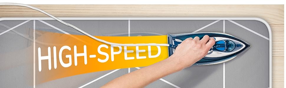 М'який турбо-чехол для прасувальної дошки 120x40 см, сертифікат ÖKOTEX, терморефлексія, 5 розмірів, EasyFit+Spanner, Made in Europe, колір: блакитний (сіро-білий, S)